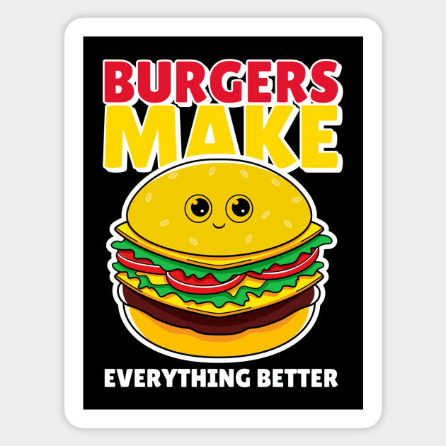 FUNNY Food Burger Time Quote Sticker by SartorisArt1